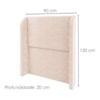 Cabeceira Solteiro 90 cm Com Frame Imperial Boucle Rose IMPO