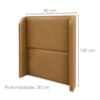 Cabeceira Solteiro 90 cm Com Frame Imperial Corino Whisky IMPO