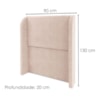 Cabeceira Solteiro 90 cm Com Frame Imperial Linho Rose IMPO