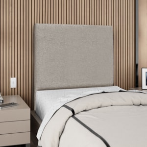 Cabeceira Solteiro 90 cm Com Frame Luna Boucle Bege Escuro Artte