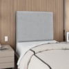 Cabeceira Solteiro 90 cm Com Frame Luna Boucle Cinza Artte