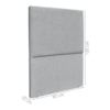 Cabeceira Solteiro 90 cm Com Frame Luna Boucle Cinza Artte