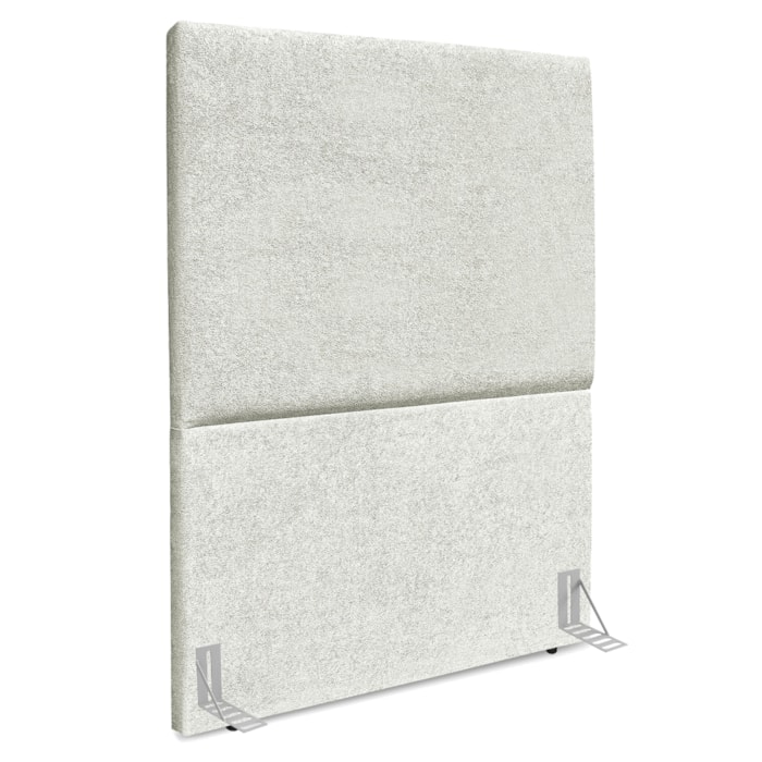 Cabeceira Solteiro 90 cm Com Frame Luna Boucle Cinza Claro Artte