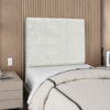 Cabeceira Solteiro 90 cm Com Frame Luna Boucle Cinza Claro Artte