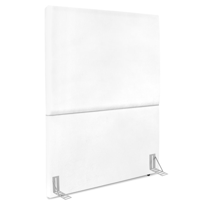 Cabeceira Solteiro 90 cm Com Frame Luna Corino Branco Artte