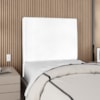 Cabeceira Solteiro 90 cm Com Frame Luna Corino Branco Artte