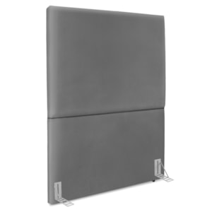 Cabeceira Solteiro 90 cm Com Frame Luna Corino Cinza Artte