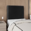Cabeceira Solteiro 90 cm Com Frame Luna Corino Preto Artte
