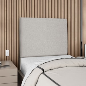 Cabeceira Solteiro 90 cm Com Frame Luna Linho Cinza Artte