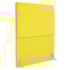 Cabeceira Solteiro 90 cm Com Frame Luna Suede Amarelo Artte