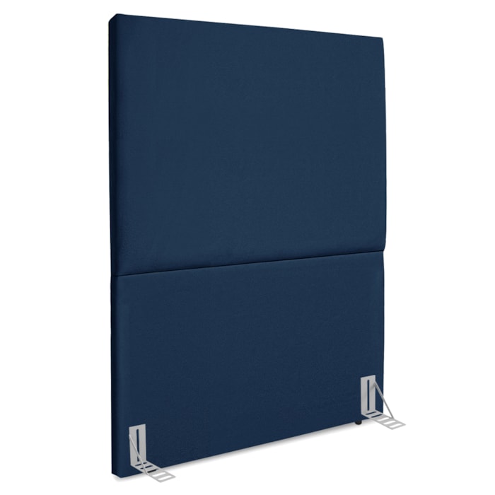 Cabeceira Solteiro 90 cm Com Frame Luna Suede Azul Marinho Artte