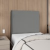 Cabeceira Solteiro 90 cm Com Frame Luna Suede Cinza Artte