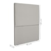 Cabeceira Solteiro 90 cm Com Frame Luna Suede Cinza Claro Artte