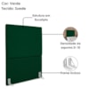 Cabeceira Solteiro 90 cm Com Frame Luna Suede Verde Artte