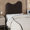 Cabeceira Solteiro 90 cm Com Frame Selena Corino Marrom Artte