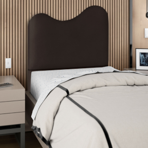 Cabeceira Solteiro 90 cm Com Frame Selena Corino Marrom Artte