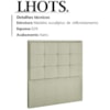 Cabeceira Solteiro 90 cm Lhots Linho SL 76 Peer