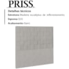 Cabeceira Solteiro 90 cm Priss Linho SL 76 Peer