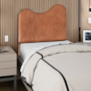 Cabeceira Solteiro 90 cm Selena Com Frame Corino Camel Artte