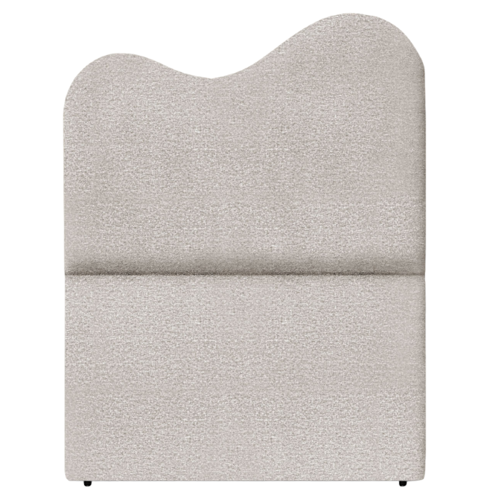Cabeceira Solteiro 90 cm Selena Com Frame Linho Cinza Claro Artte