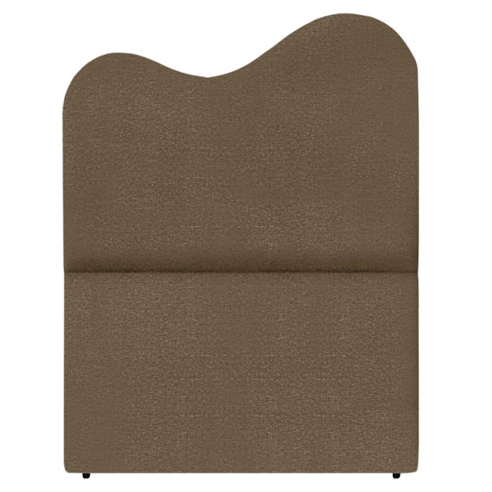 Cabeceira Solteiro 90 cm Selena Com Frame Linho Marrom Artte