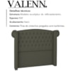 Cabeceira Solteiro 90 cm Valenn Linho SL 74 Peer