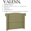 Cabeceira Solteiro 90 cm Valenn Linho SL 75 Peer