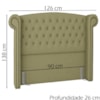Cabeceira Solteiro 90 cm Valenn Linho SL 75 Peer