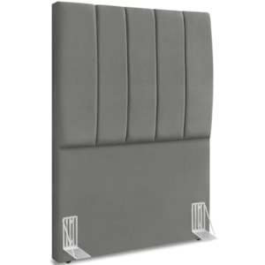Cabeceira Solteiro 90cm Allia Suede Cinza RM Cabeceira Solteiro 90cm Allia Suede Cinza RM