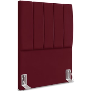 Cabeceira Solteiro 90cm Allia Suede Vinho RM