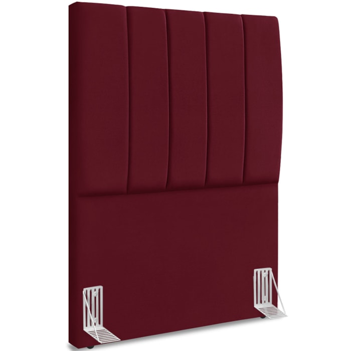 Cabeceira Solteiro 90cm Allia Suede Vinho RM