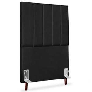 Cabeceira Solteiro 90cm Arlla Corano Preto RM Cabeceira Solteiro 90cm Arlla Corano Preto RM