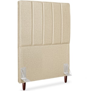 Cabeceira Solteiro 90cm Arlla Linho Bege RM Cabeceira Solteiro 90cm Arlla Linho Bege RM