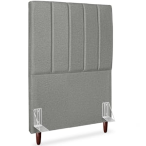 Cabeceira Solteiro 90cm Arlla Linho Cinza Escuro RM Cabeceira Solteiro 90cm Arlla Linho Cinza Escuro RM