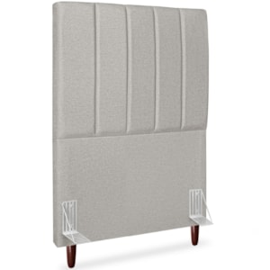 Cabeceira Solteiro 90cm Arlla Linho Cinza RM Cabeceira Solteiro 90cm Arlla Linho Cinza RM