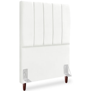 Cabeceira Solteiro 90cm Arlla Suede Branco RM