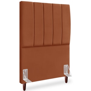 Cabeceira Solteiro 90cm Arlla Suede Terracota RM