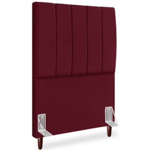 Cabeceira Solteiro 90cm Arlla Suede Vinho RM Cabeceira Solteiro 90cm Arlla Suede Vinho RM