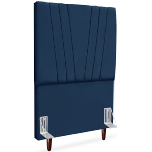 Cabeceira Solteiro 90cm Bell Suede Azul RM Cabeceira Solteiro 90cm Bell Suede Azul RM