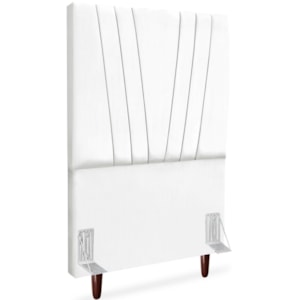 Cabeceira Solteiro 90cm Bell Suede Branco RM Cabeceira Solteiro 90cm Bell Suede Branco RM