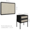Cabeceira Solteiro e Mesa Cabeceira Palinha 27976 Nero Preto Artesano