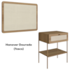 Cabeceira Solteiro e Mesa Cabeceira Palinha 28975 Hanover Dourado Artesano