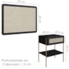 Cabeceira Solteiro e Mesa Cabeceira Palinha 28975 Nero Dourado Artesano