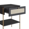 Cabeceira Solteiro e Mesa Cabeceira Palinha 28975 Nero Dourado Artesano