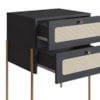 Cabeceira Solteiro e Mesa Cabeceira Palinha 28976 Nero Dourado Artesano