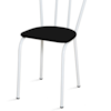 Cadeira Tubular America 004 Branco Assento Preto ARTEF