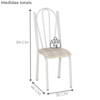 Cadeira Tubular America 021 Branco Assento Rattan ARTEF