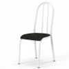 Cadeira Tubular America 056 Branco Assento Preto ARTEF
