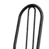 Cadeira Tubular America 056 Cromo Preto Assento Rattan ARTEF