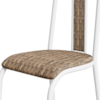 Cadeira Tubular America 058 Branco Assento Rattan ARTEF